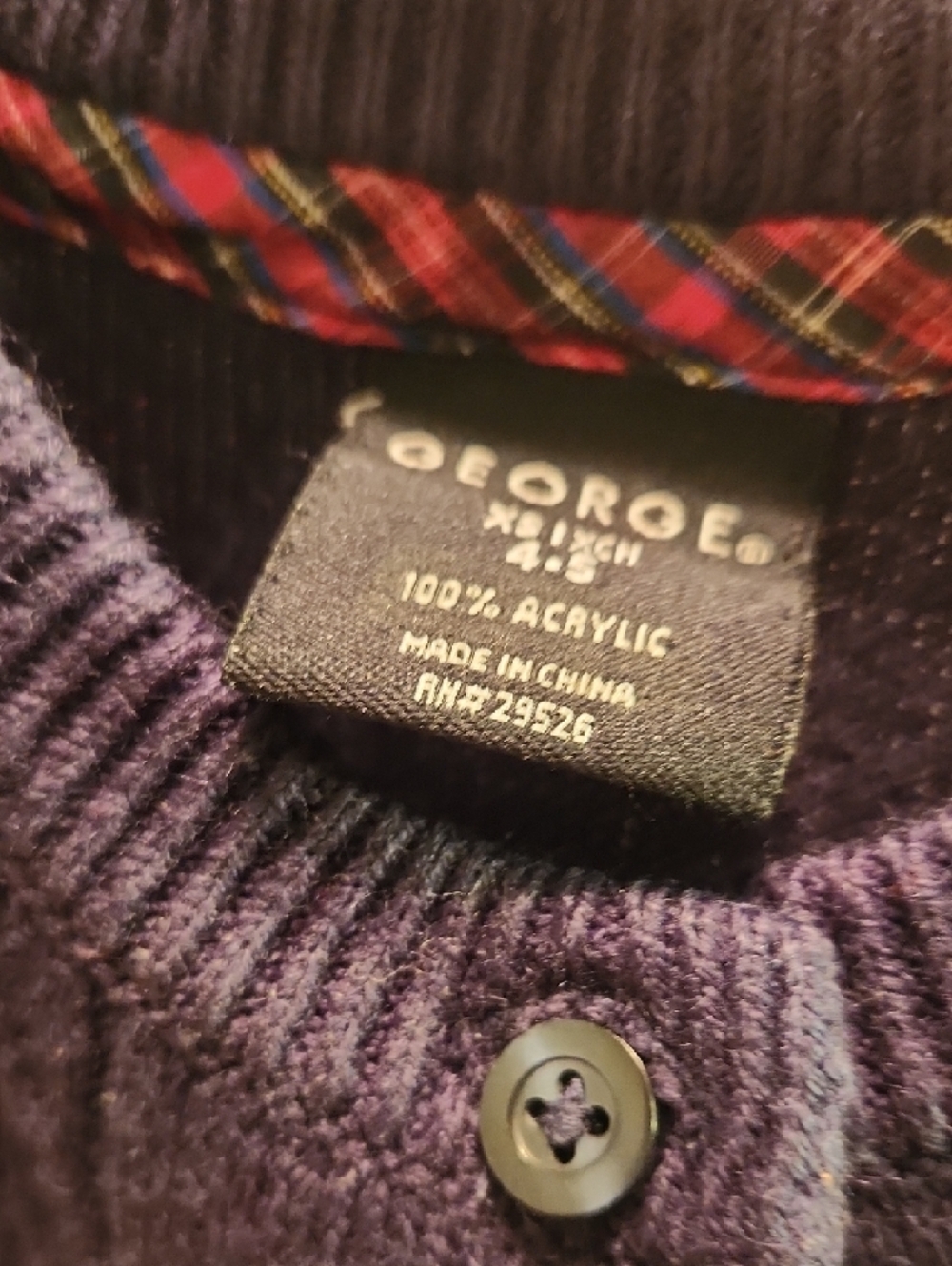 George Navy Cable Knit Cardigan - Picture 2 of 3